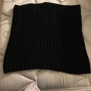 Black knitted infinity scarf