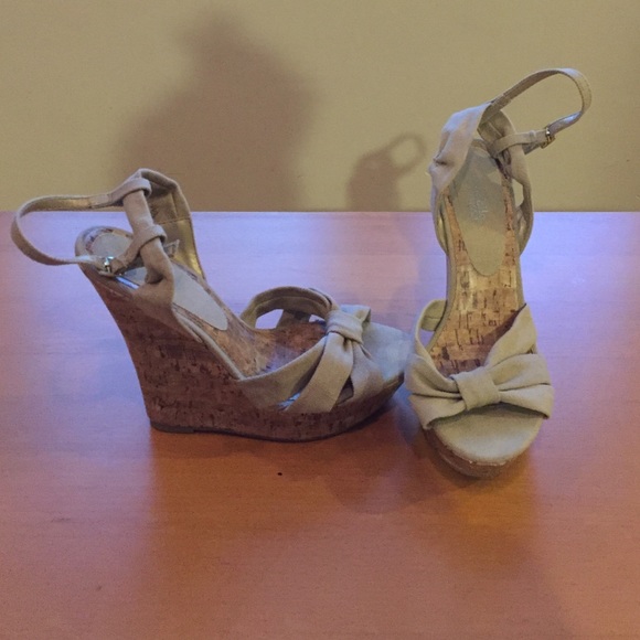 Charlotte Russe Shoes - Great nude Wedges size 8!