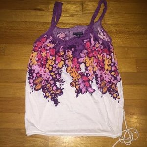 Flowery loose tank top