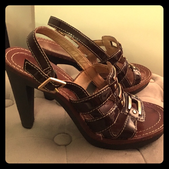 Michael Kors Chocolate Patent Leather Heels