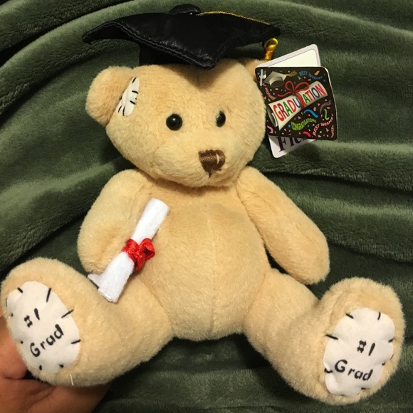 Graduation bear. I bit bigger than a hand