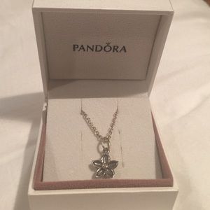 Pandora 'Mystic Floral' pendant and chain