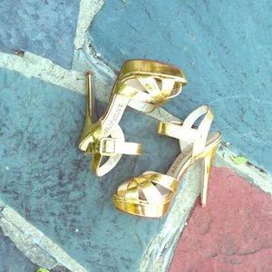 E! Live From The Red Carpet Gold Platform Heels