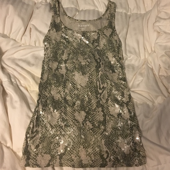 Snakeskin print tank top