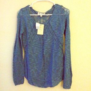 Pink rose vintage indigo sweater