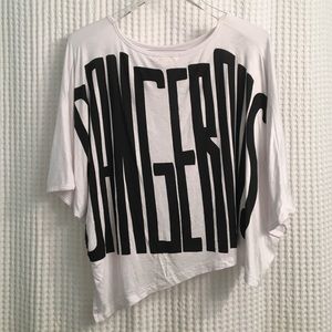 "Dangerous/Fabulous" Asymmetrical Crop Top