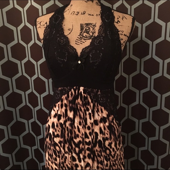 Beautiful leopard print lace chemise