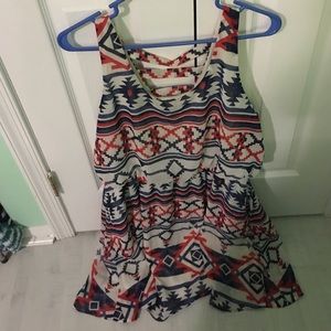 Aztec Print Dress