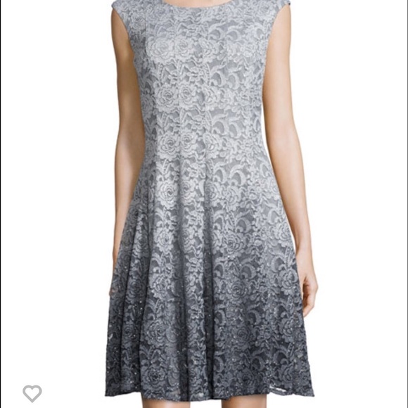Glittery grey ombré Chetta B dress size 4