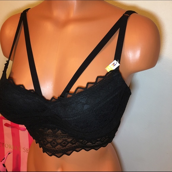 🚫SOLD🚫NEW PINK VS STRAPPY FRONT LACE BRALETTE - Picture 2 of 4