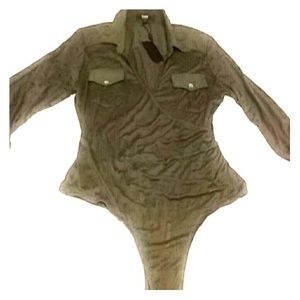 Olive green body suit