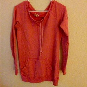 Pink Drawstring Sweatshirt