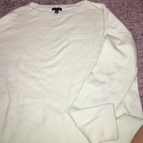 Talbots lime size M longsleeve sweater with pocket
