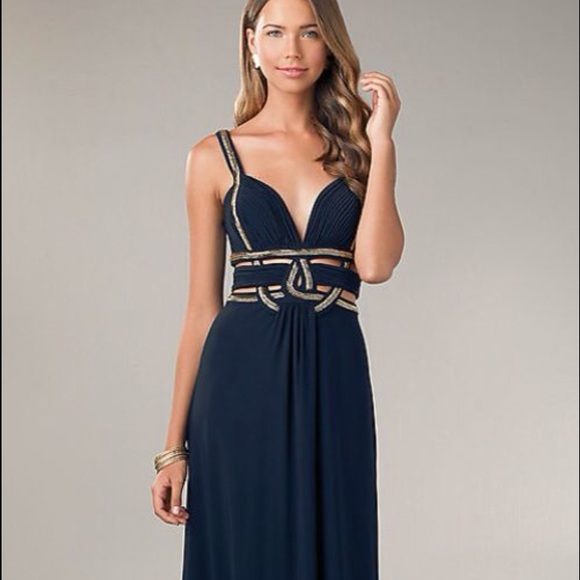 Betsy & Adam Grecian Prom Dress