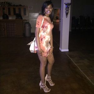 A cute different tye dye like dress!