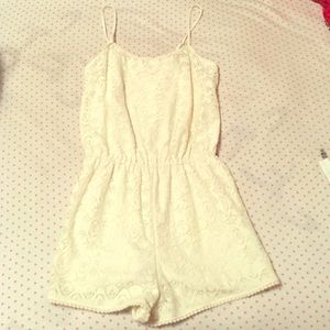 Ivory lace romper