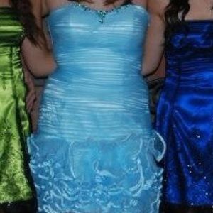 Alyce Paris Blue Homecoming/Prom Sweetheart Dress - image 1