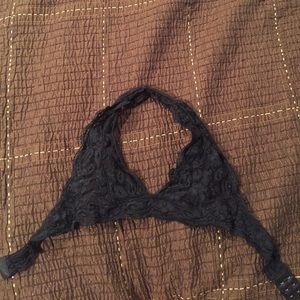 black halter bralette