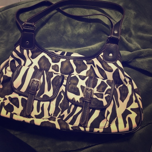 Giraffe print hand bag - Picture 1 of 3