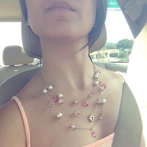 Pearl Gold & Pink Betsey Johnson Necklace 🎀⭐️