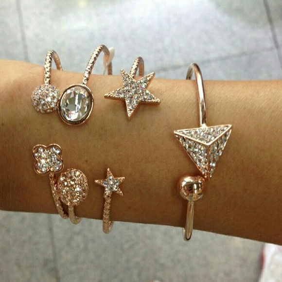 Crystal Spike 14k Rose Gold Bracelet - Picture 3 of 3