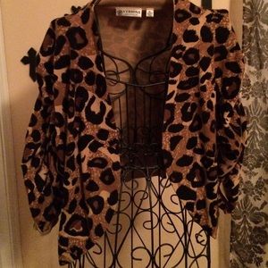 NWOT Leopard shell light weight jacket