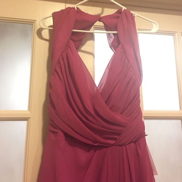 Long raspberry dress