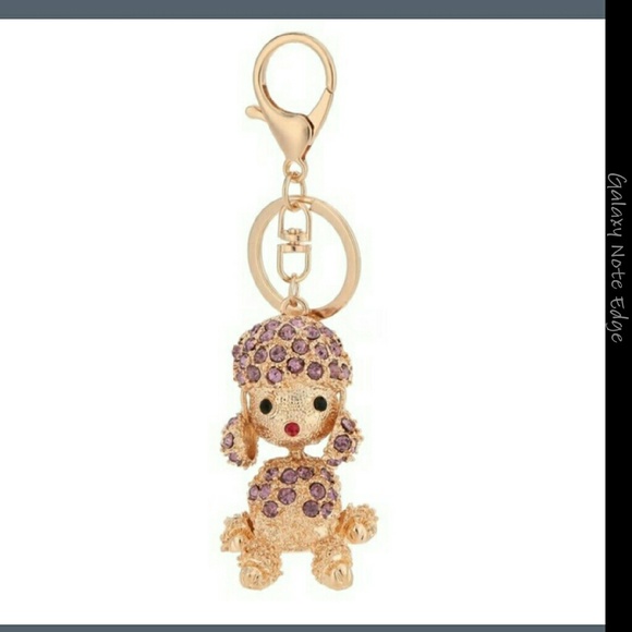 Poodle dog key ring
