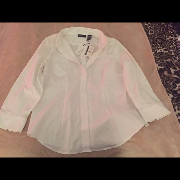 New York and Company White Button Down