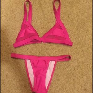 Pink cheeky bikini