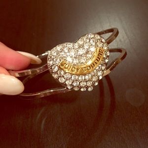 Juicy couture bangle with diamond heart
