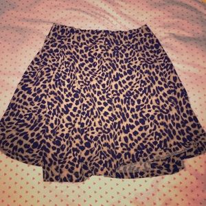 Leopard skater skirt