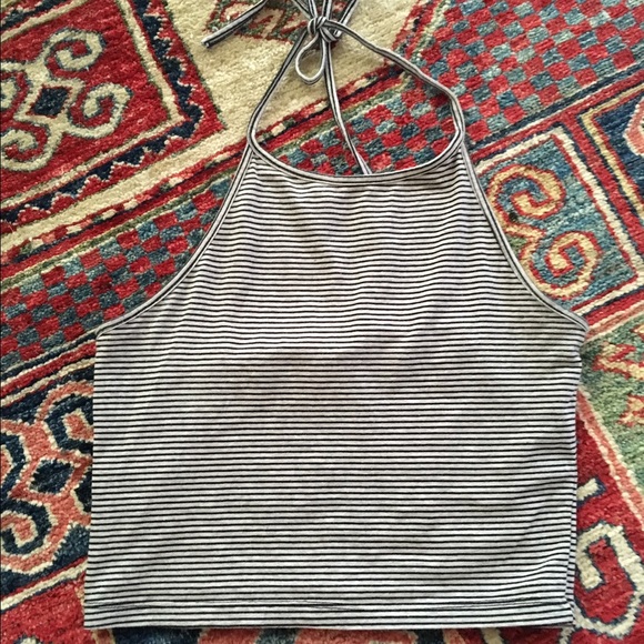 Stripped halter top