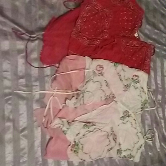 Pink girl wrap around tanks