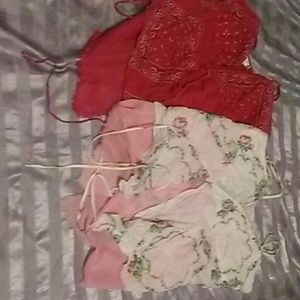 Pink girl wrap around tanks