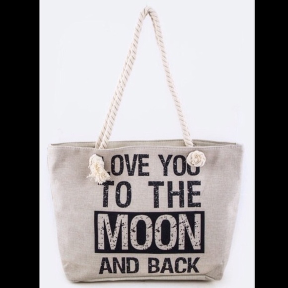 Love you to the moon and back tote purse ❤️🌙 - Picture 3 of 4