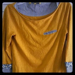 Anthropologie "Little Yellow Button" Blouse