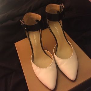 Audrey brooke black and white heels