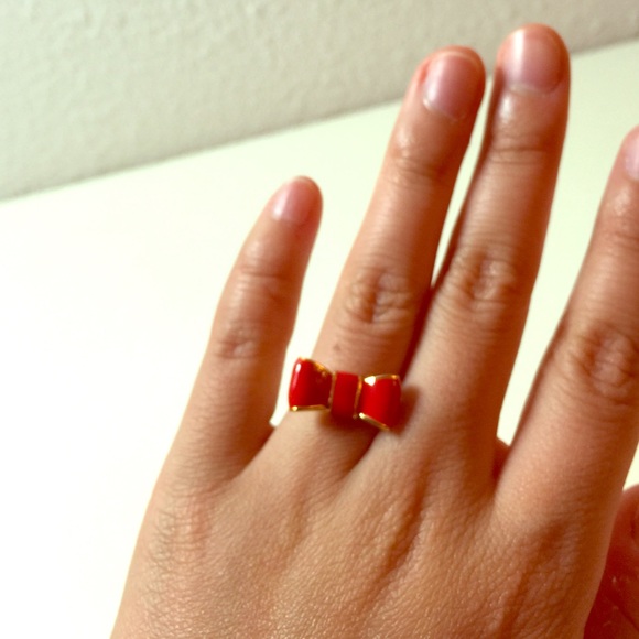 Kate spade bright red ring