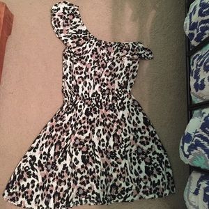 One sleeve Cheetah summer dress
