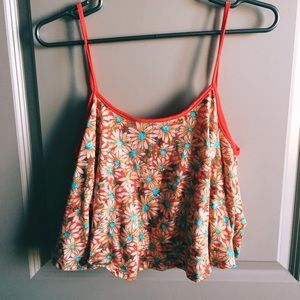 Floral crop top tank