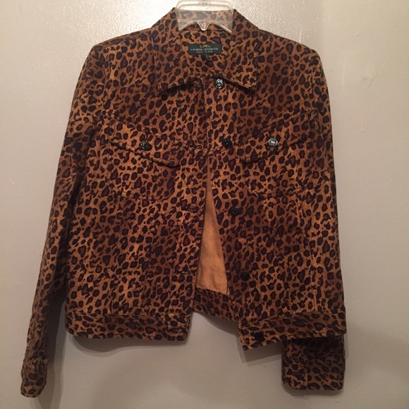 Cheetah print jean jacket