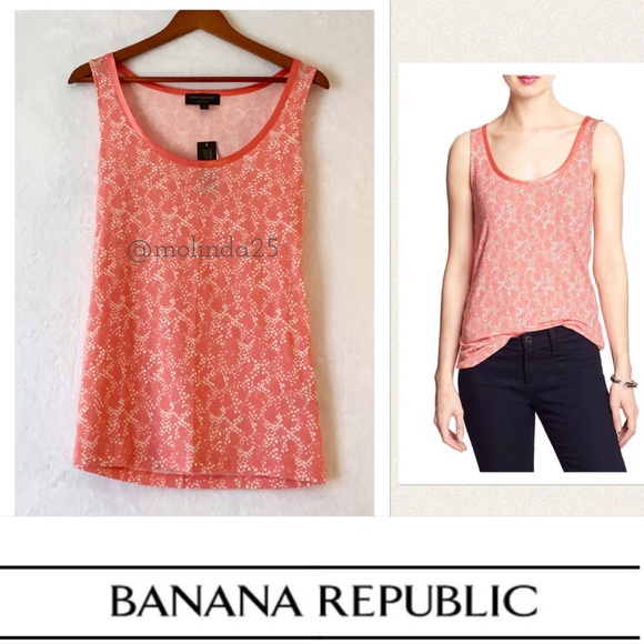 Banana Republic Tops - Back Republic Print Luxe Tank