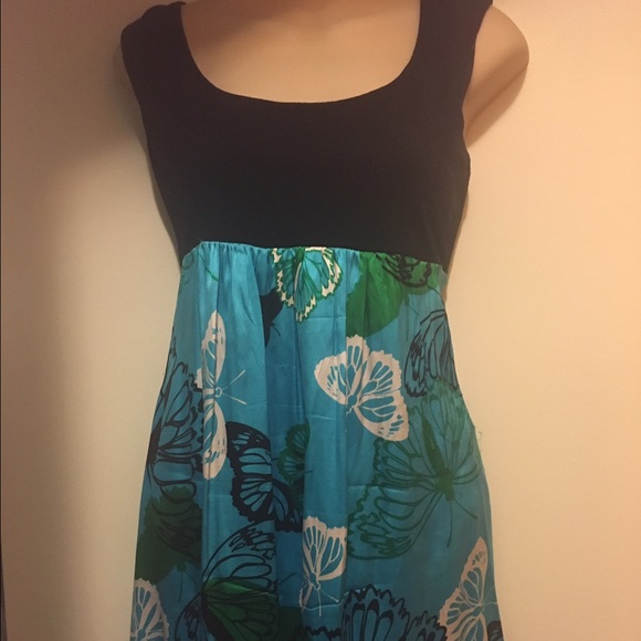 Bebe Silk Butterfly Dress~ Size Large
