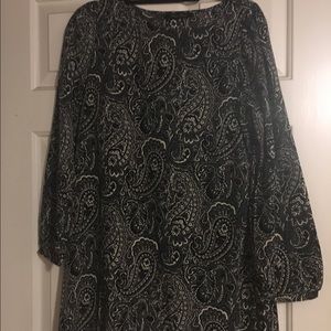 Long sleeve paisley dress