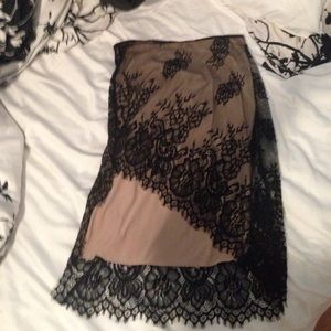 Only worn once! From nordstroms angled lace skirt