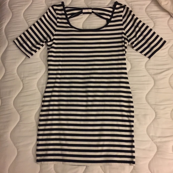 Striped mini dress.