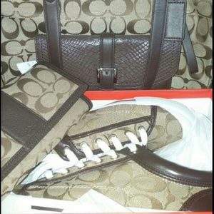 Coach purse shoes and wallet set