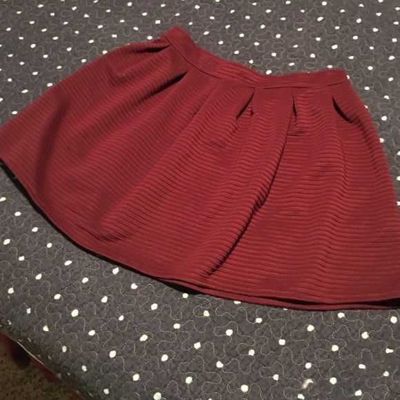 Red skater skirt