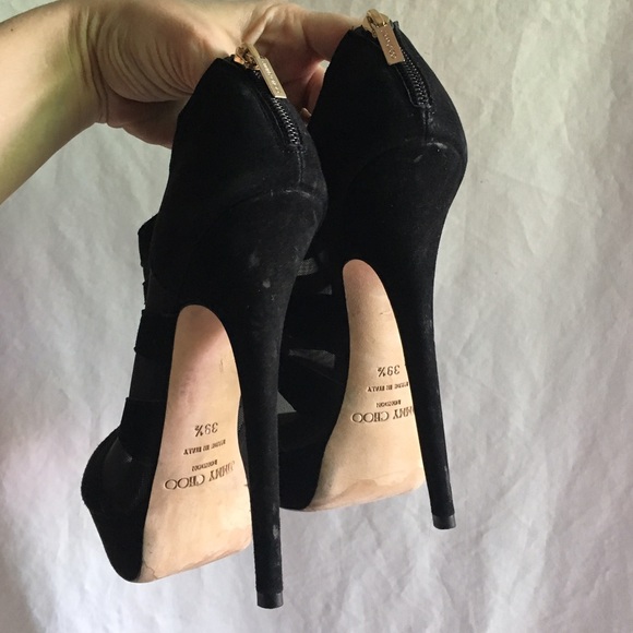 Jimmy Choo 39.5 Kerfield Suede Mesh Ankle Booties - Picture 3 of 5